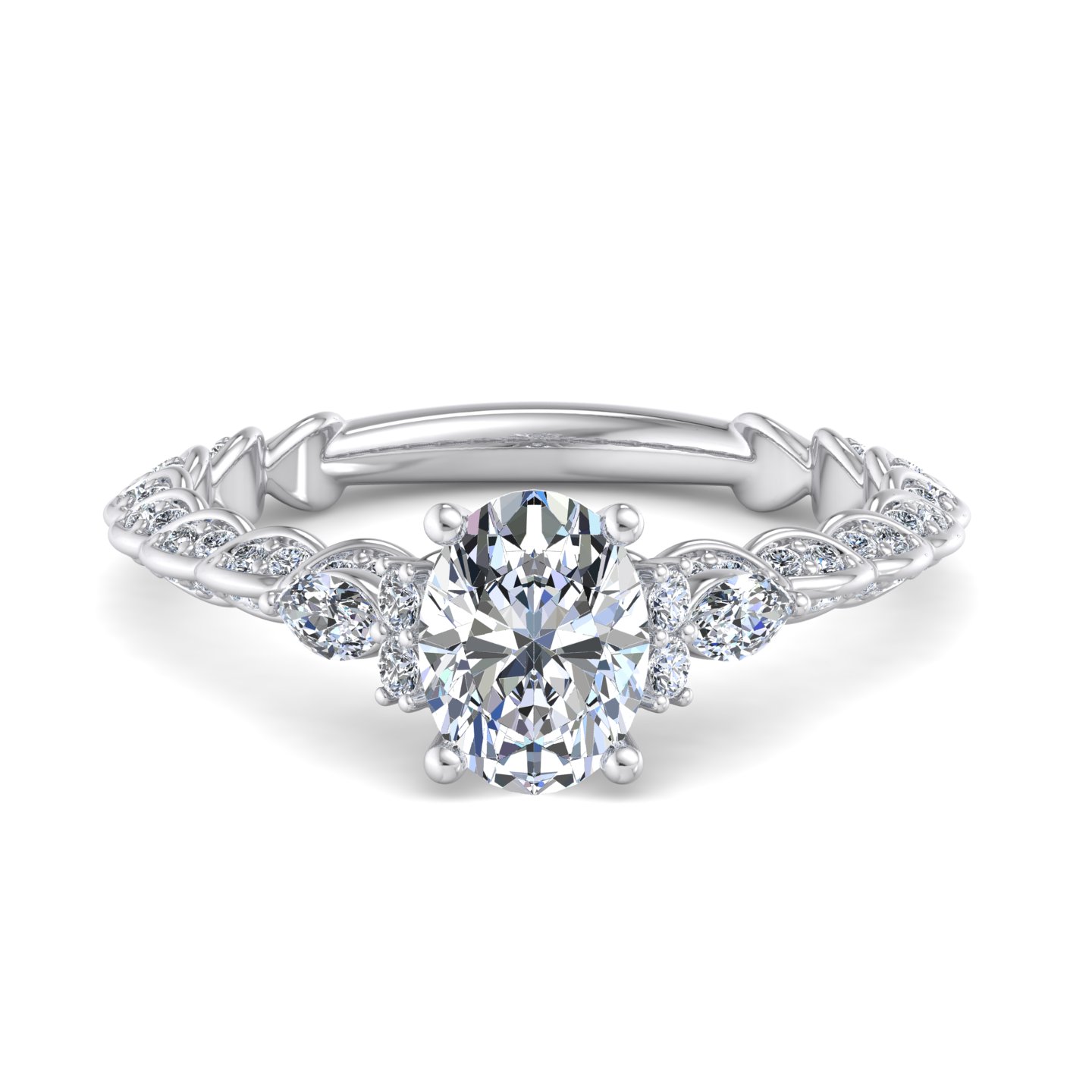 Cataleya Three-Stone Engagement Ring